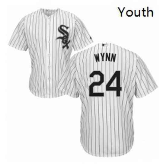 Youth Majestic Chicago White Sox 24 Early Wynn Authentic White Home Cool Base MLB Jersey
